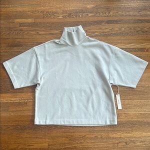 Fear of God Collection Men’s Gray Cotton Wool High Neck Shirt NWT